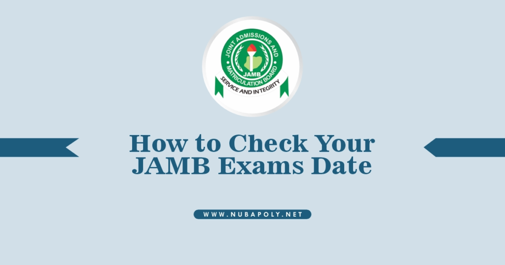 JAMB Exam Date 2025/2026 Slip Reprinting