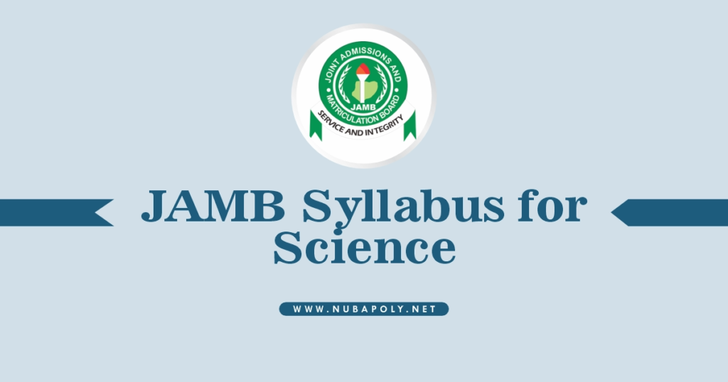 JAMB Syllabus for Science 2025/2026 Free PDF Download